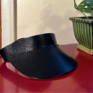Organic leather visor handmade